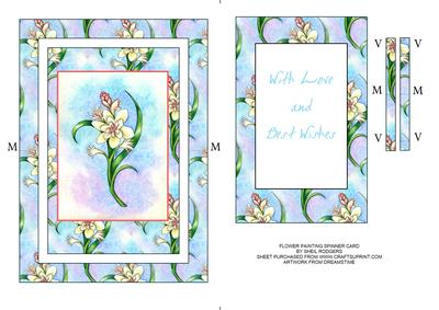 Flower Painting Spinner Card
