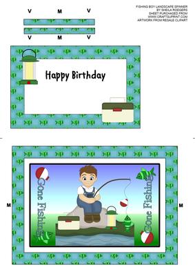 Fishing Boy Landscape Spinner
