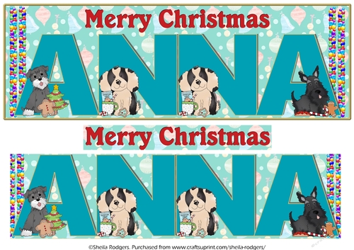 CHRISTMAS PUPPIES - ANNA