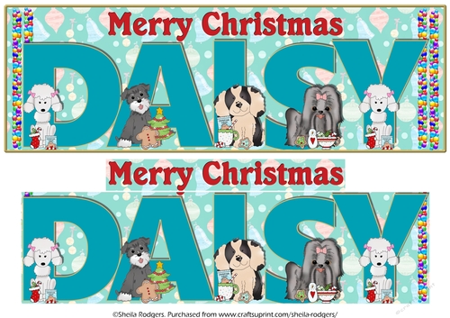 CHRISTMAS PUPPIES - DAISY