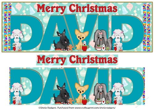CHRISTMAS PUPPIES - DAVID