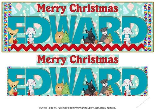 CHRISTMAS PUPPIES - EDWARD