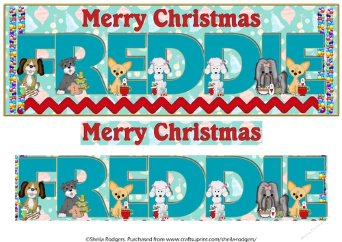 CHRISTMAS PUPPIES - FREDDIE