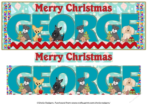 CHRISTMAS PUPPIES - GEORGE