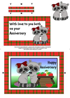 Raccoon Anniversary Landscape Spinner