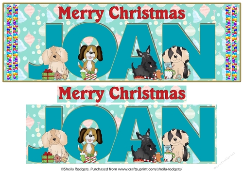 CHRISTMAS PUPPIES - JOAN