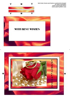 Red Rose, Rings and Pearls Landscape Spinner