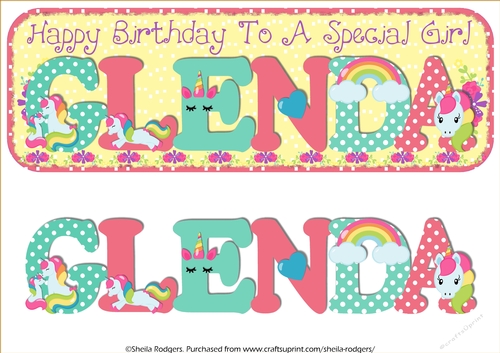 UNICORNS - GLENDA