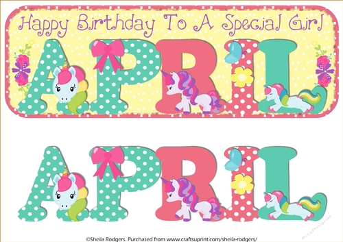 UNICORNS - APRIL