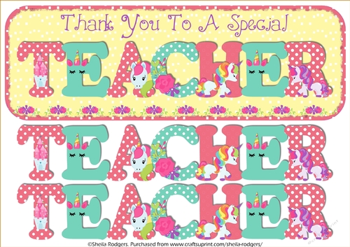 UNICORNS - TEACHER THANK YOU