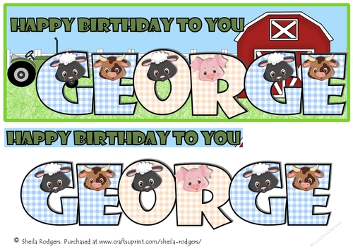 FARM ANIMALS NAMES - GEORGE