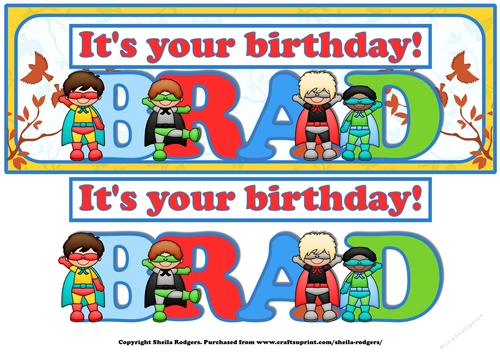 SUPERHERO NAMES - BRAD