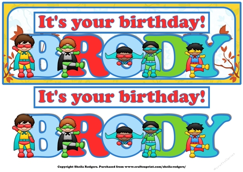 SUPERHERO NAMES - BRODY