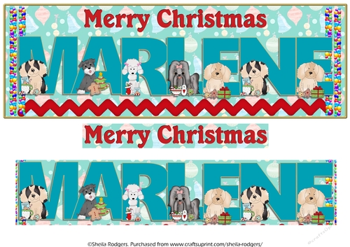 CHRISTMAS PUPPIES - MARLENE