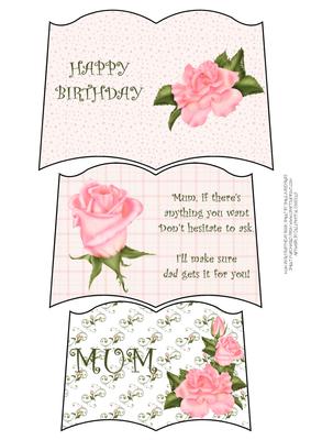 Mum Roses Birthday Book Sheet