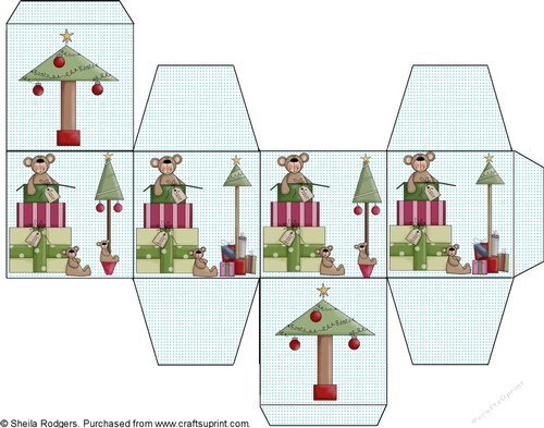 All in One Gift Box - Bears, Presents and Trees