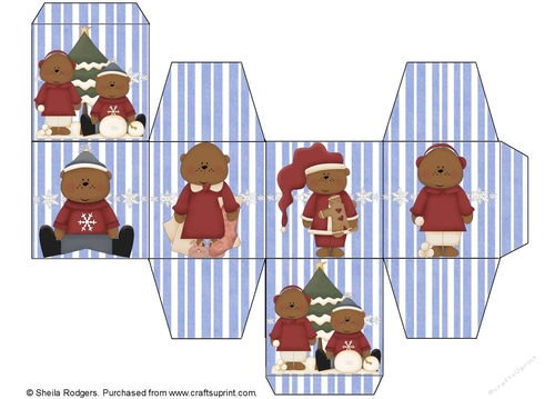 All in One Gift Box - Christmas Bears 2
