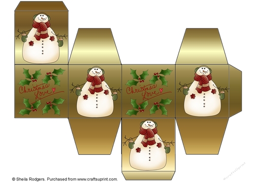 All in One Gift Box - Christmas Love Snowman 1