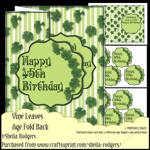 VINE LEAVES AGE FOLD BACK