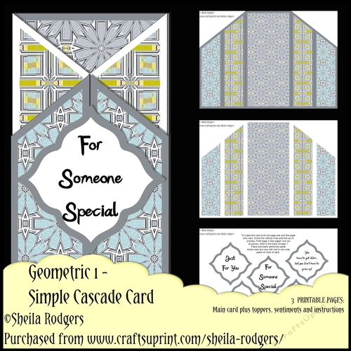 Simple Cascade Card - Geometric 1