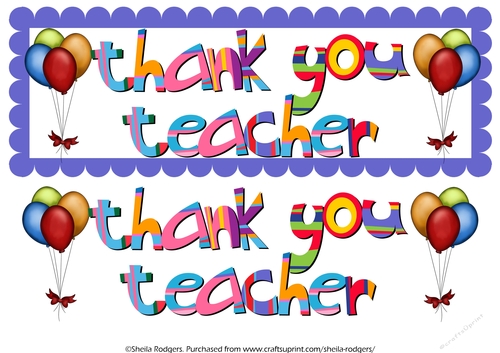 THANK YOU TEACHER - BALLOONS