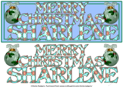POINSETTIA LETTERS - SHARLENE