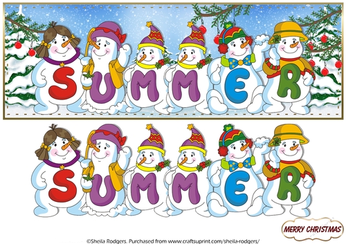 SNOWMEN NAMES LARGE DL - SUMMER