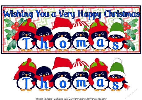 PENGUIN HATS NAMES - THOMAS