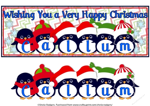 PENGUIN HATS NAMES - CALLUM
