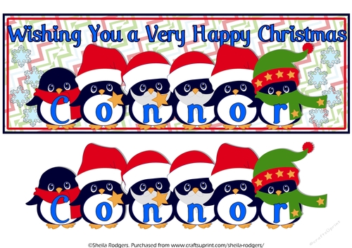 PENGUIN HATS NAMES - CONNOR