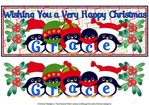 PENGUIN HATS NAMES - GRACE