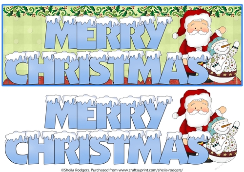 MERRY CHRISTMAS - SANTA AND SNOWMAN 1