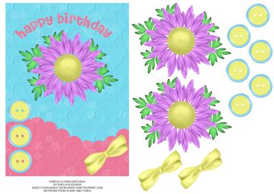 Purple Flower Birthday