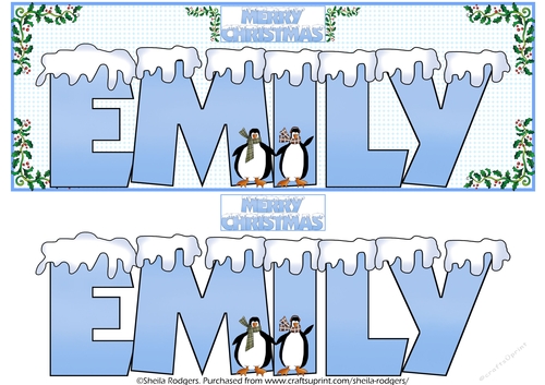 SNOW CAPPED NAMES - EMILY