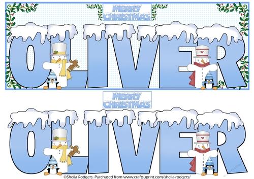 SNOW CAPPED NAMES - OLIVER