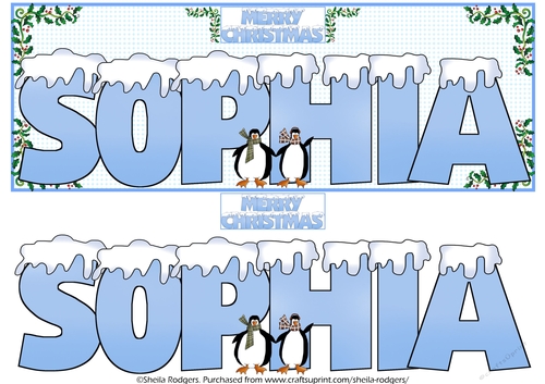SNOW CAPPED NAMES - SOPHIA