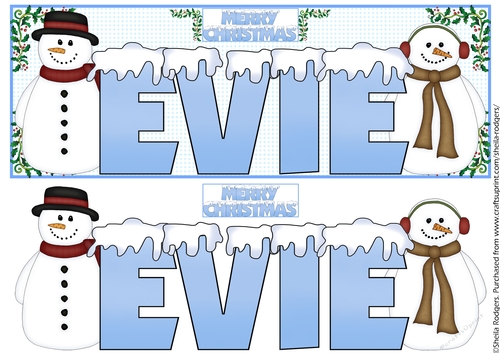 SNOW CAPPED NAMES - EVIE
