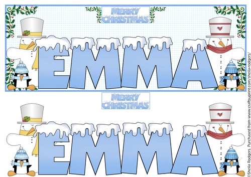 SNOW CAPPED NAMES - EMMA