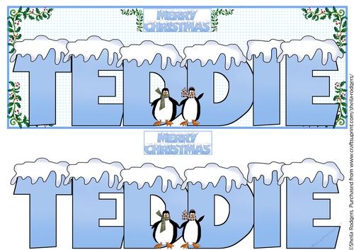 SNOW CAPPED NAMES - TEDDIE