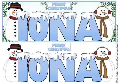 SNOW CAPPED NAMES - IONA
