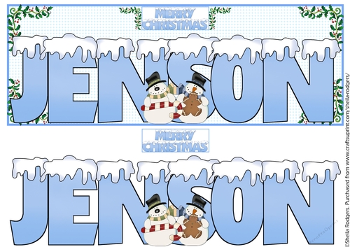 SNOW CAPPED NAMES - JENSON