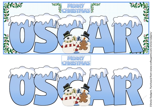 SNOW CAPPED NAMES - OSCAR