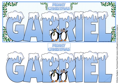 SNOW CAPPED NAMES - GABRIEL