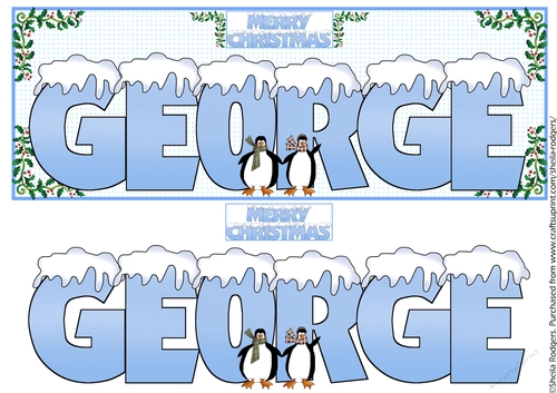 SNOW CAPPED NAMES - GEORGE