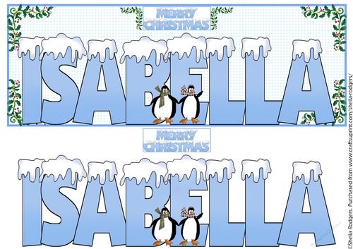SNOW CAPPED NAMES - ISABELLA