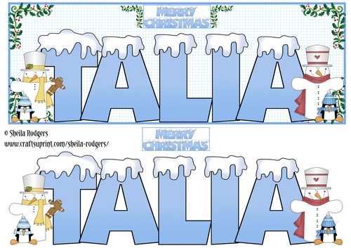 SNOW CAPPED NAMES - TALIA