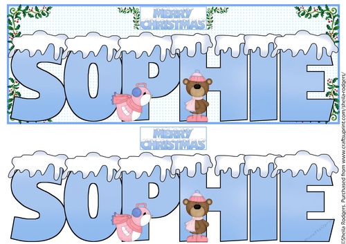 SNOW CAPPED NAMES - SOPHIE