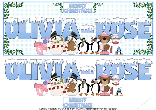 SNOW CAPPED NAMES - OLIVIA-ROSE