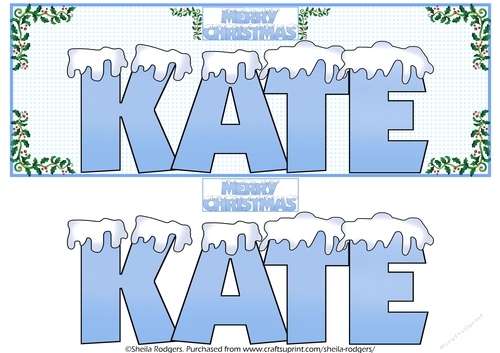 SNOW CAPPED NAMES - KATE