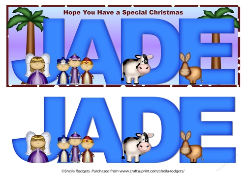 XMAS NATIVITY NAMES - JADE